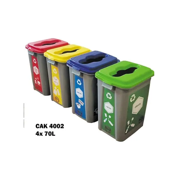 Sıfır Atık Geri Dönüşüm Çöp Kovası 70 L